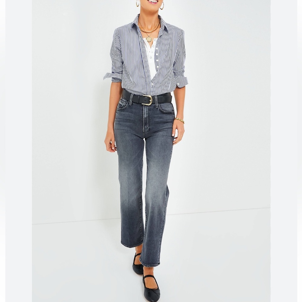 MOTHER The Rambler Zip Flood Jeans in Outta Sight